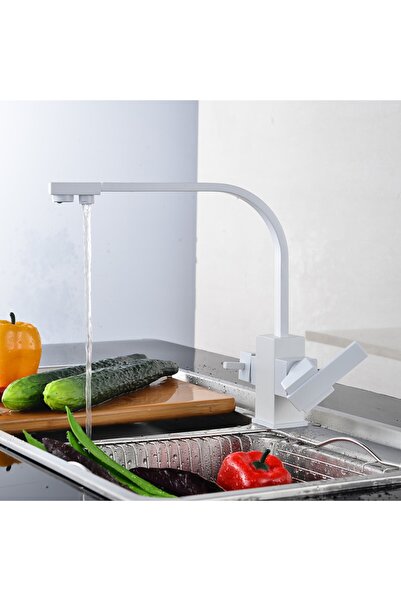 OEM Kitchen Sink Faucet Dual Flow Water Purification Outlet New Design White Imported