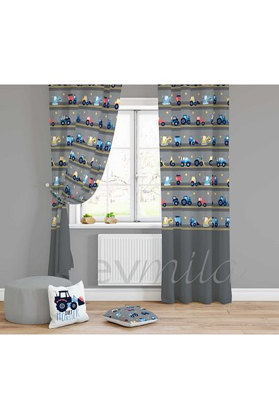 Evmila Children's Room Patterned Background Curtain