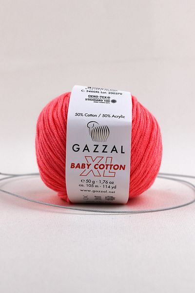 Gazzal Baby Cotton Xl 50 gr, Αμιγκουρούμι, Πόντς Χειροποίητη Κλωστή Τάκα Yarn (3460 Xl)