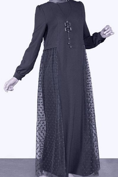 N.Y.YILDIZ Star Skirt Tulle Detailed Loose Cut Comfortable Dress