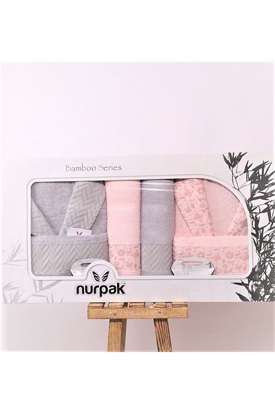 Nurpak Σετ οικογενειακής ρόμπας Star Bamboo Twisted 10 τεμαχίων
