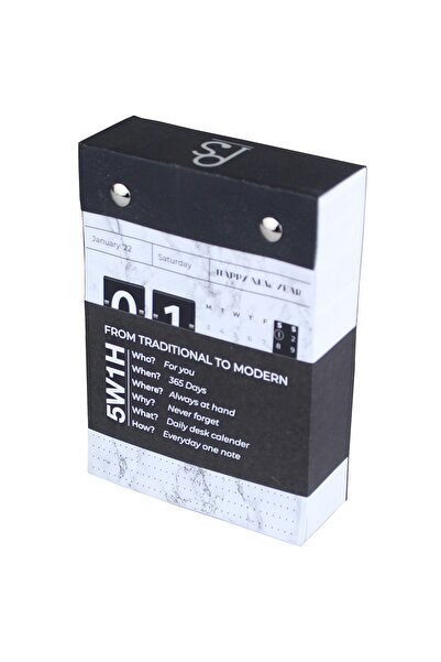 PAPEMUS 2022 Daily Notes Masa Üstü Günlük Takvim, (15x10,5cm), Ingilizce Format