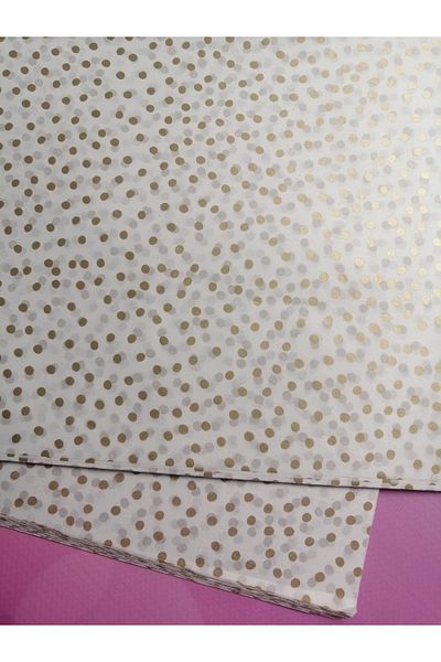 t tuğset etiket Spotted Gold Pattern Pelur Paper 50x70 cm 10 Pieces