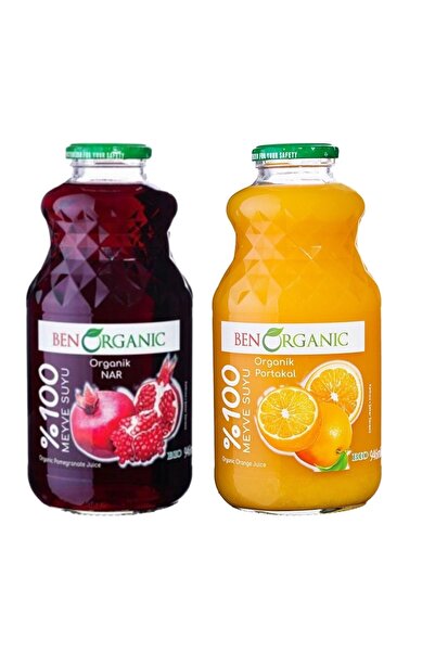Benorganic Ben Organıc Portakal Suyu 1 Lt + Ben Organıc Nar Suyu 1 Lt