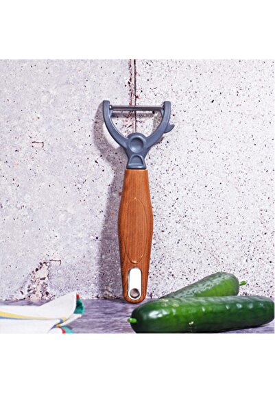 krommet Wooden Handle Steel Slingshot Peeler