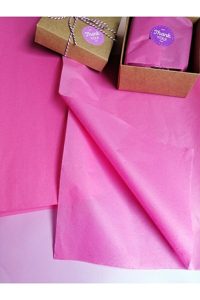 t tuğset etiket Colored Tissue Paper Pink 50x70 cm 10 Pieces