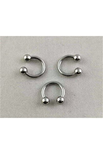 TÜKKAN ACCESSORİES 3'lü Septum Piercing Smiley Piercing 316l Cerrahi Çelik Gü...