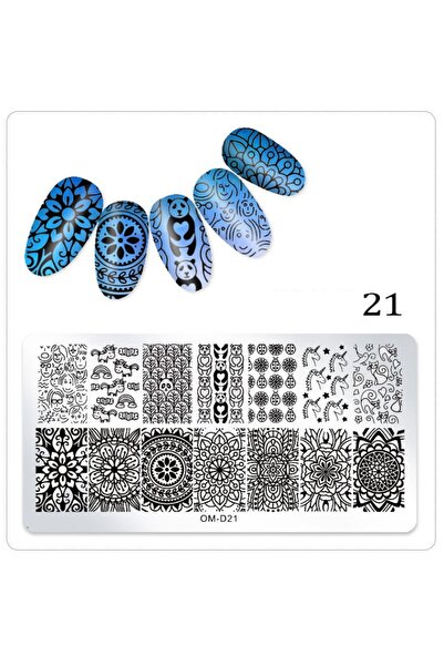 BEAUTY BOX COSMETIC Mandala Desenleri Nail Art Stampa Plakası Tırnak Stampası...