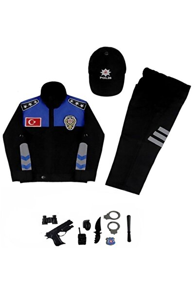 NOBLE STORE Çocuk Toplum Destekli Polis Kıyafeti Komple Set