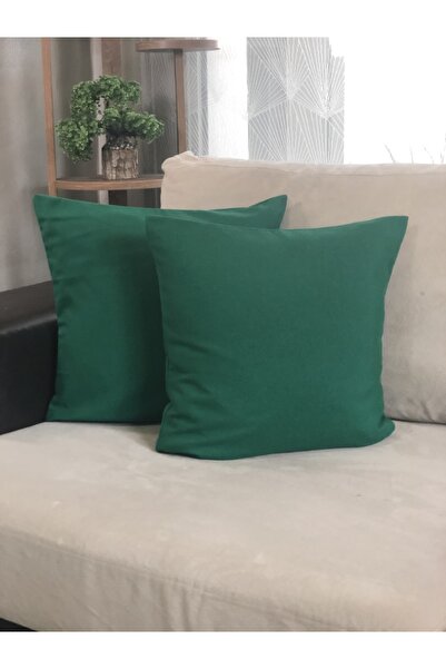 desen izmir Çift Taraflı Dekoratif Kırlent Kılıfı Orman Yeşili 2'li,Yılbaşı M...