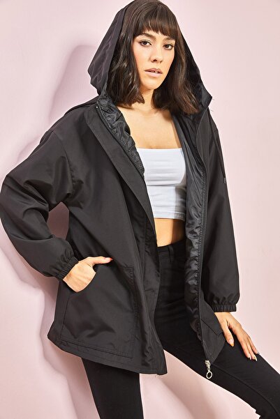 Bianco Lucci Γυναικείο αδιάβροχο μπροστά τσέπη 10509