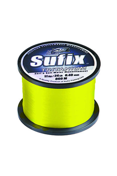 SUFIX Tritanium Surf Monoflament Misina Neon Gold-0.28mm - 250mt - 5.5kg