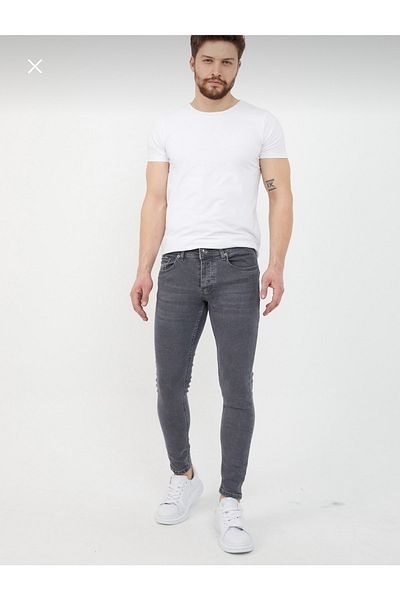 MODAMESTO Ανδρικό τζιν Smoked Slim Fit Lycra Skinny Leg