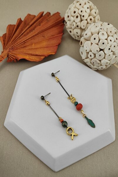 Cocopelli Concept El Yapımı Sallantılı Balık Küpe