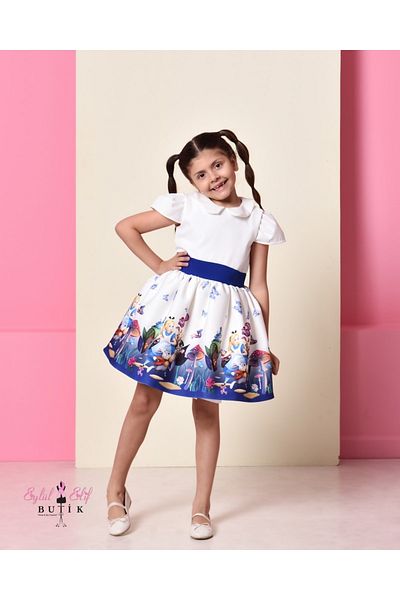 EYLÜL ELİF BUTİK Eylul Elif Boutique Alice în Țara Minunilor Rochie pentru fete