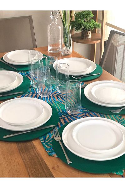 desen izmir American Service, φορτιστής 6' και Runner Blue Wicker Tk6
