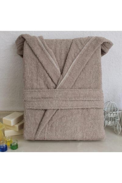 Teknolojipro Халат класичний бавовняний коричневий з капюшоном