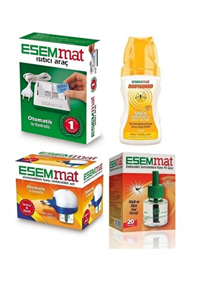 Esemmat Isı Kontrollü Cihaz + Kablosuz Elektrolikit Set + Yedek 45 Gece+ Body...