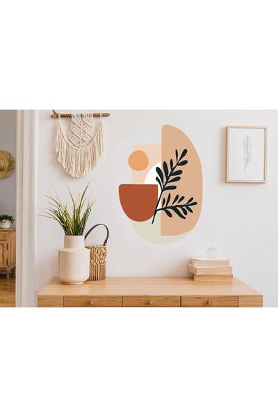 Sticker Sepetim Decorative Wall Sticker - Bohemian Abstract Flower Pattern Wa...