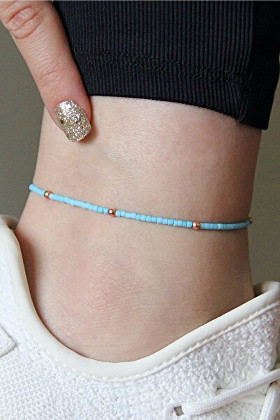 Argentum Concept 925 Ayar Gümüş Toplu Mavi Makrome Halhal - 41007602