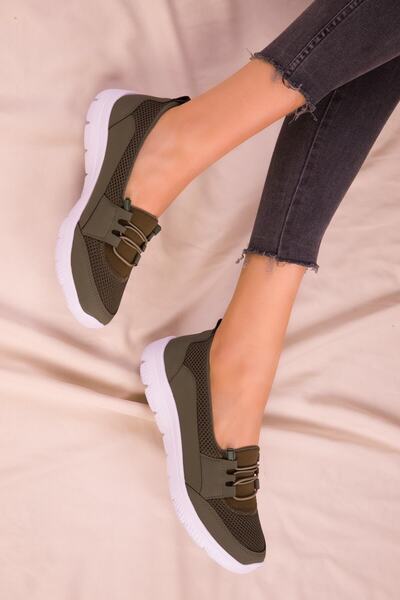 expres moda Γυναικεία Χακί Χρώμα Ευέλικτη Σόλα Faylon Πλήρως Ορθοπεδικά Άνετα...