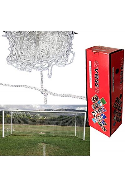 AVESSA 7, 5 Metre Nizami Futbol Kale Filesi 3mm Ip Kalınlığı Unisex, Beyaz, Tek
