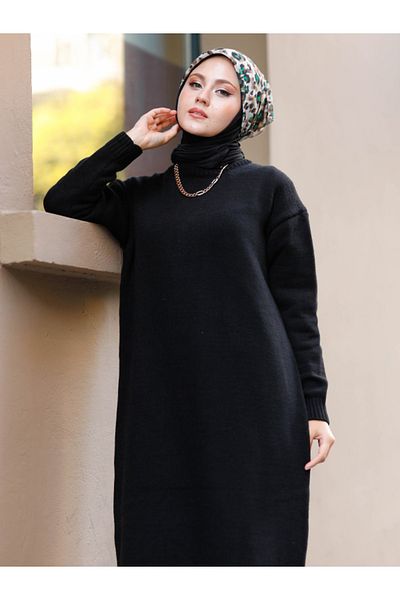 Rimel Moda Knitted Dress Black