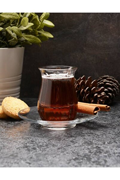 BARMUDO Linka Çay Seti 6 kişilik12 parça 6 ad bardak ve 6 ad ithal tabaklı