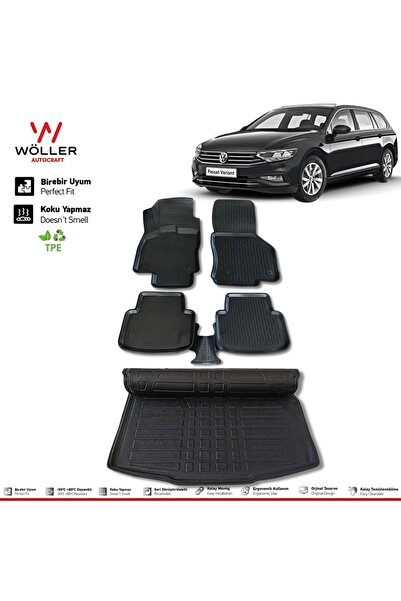 wöller Volkswagen Passat Variant Paspas Bagaj Havuzu Set 2015 Sonrası 3d Ultr...