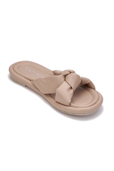 İmerShoes Γυναικείες καθημερινές παντόφλες Puff - Μαλακή σόλα, ελαφρώς ελαστική, κορδέλα καλοκαιρινά σανδάλια 23