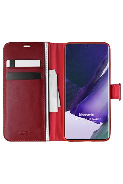 Microsonic Samsung Galaxy Note 20 Ultra Uyumlu Kılıf Delux Leather Wallet Kır...