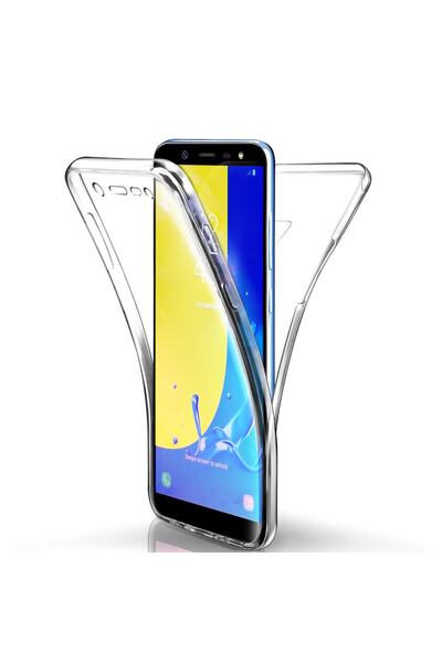 Microsonic Samsung Galaxy J6 Kılıf 6 tarafı tam full koruma 360 Clear Soft Şeffaf