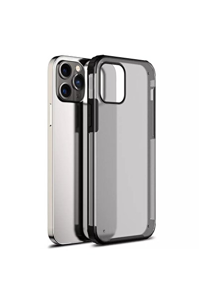 Microsonic Iphone 12 Pro Max Kılıf Frosted Frame Siyah
