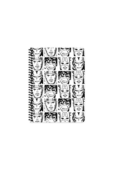 Marvel Series 1 16.5x22.5 Lined Notebook - Black&white