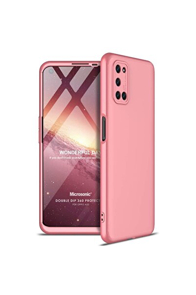 Microsonic A52 Kılıf Double Dip 360 Protective Rose Gold