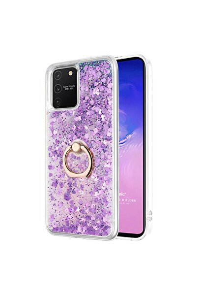 Microsonic Samsung Galaxy S10 Lite Kılıf Glitter Liquid Holder Mor