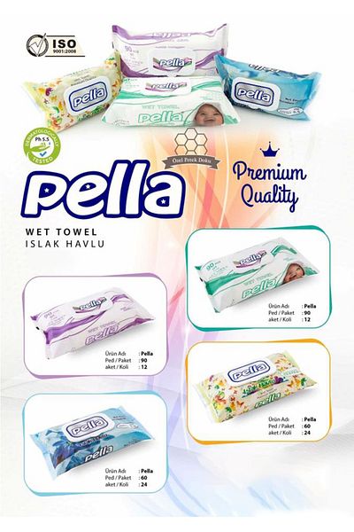 pella Sensitive Skin Sensitive Rose Scented Wet Towel 12x90 1080 Sheets