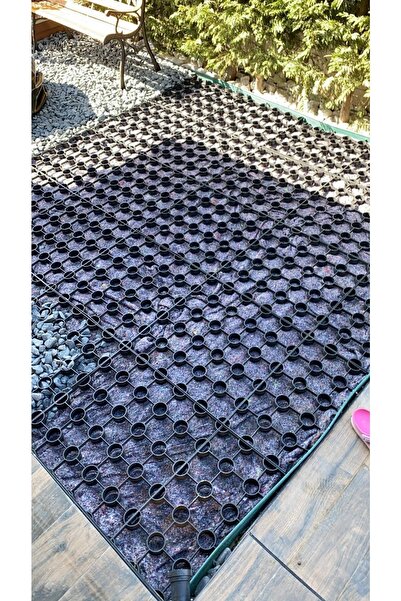 Çim Ve Çakıl Tutucu - ( Siyah Renk ) - Plastik Izgara - Depo Alt Plastik Kaide - 1 Paket (10 ADET)