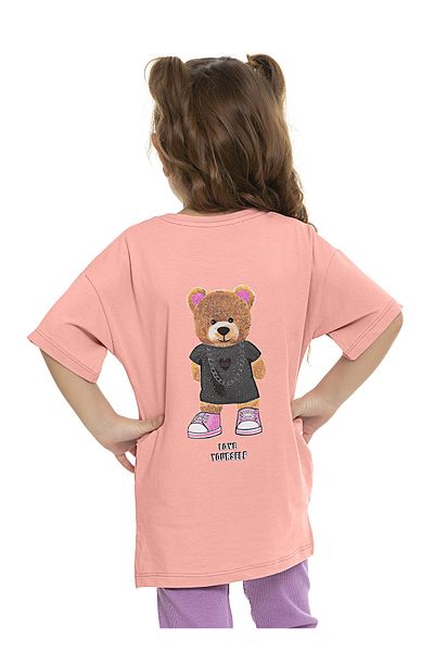 Toçka Bear Printed Summer Tunic and T-shirt - Loose Fit