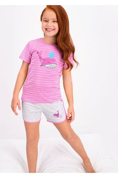 ROLY POLY Rp2448-2 Girl's Pink Shorts Set