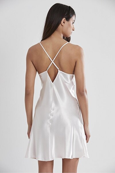 Pierre Cardin Kadın Saten Dantelli Gecelik - 670 Inci