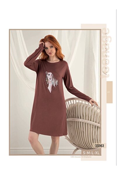 Sevim 13161 Kadın Baskılı Uzun Kol Tunik