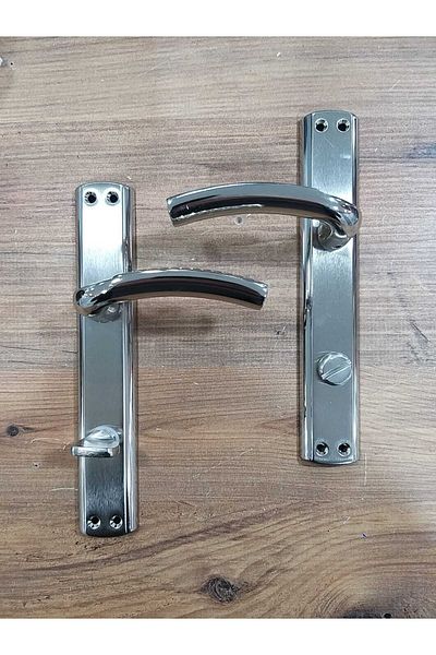 ARON Sofuoğlu Sema Mirrored Nickel Satin (BATHROOM - WC) Door Handle (RIGHT) Aluminum / Steel