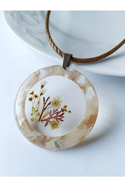 Halley Concept Special Design Handmade Real Floral Epoxy Women's Necklace
