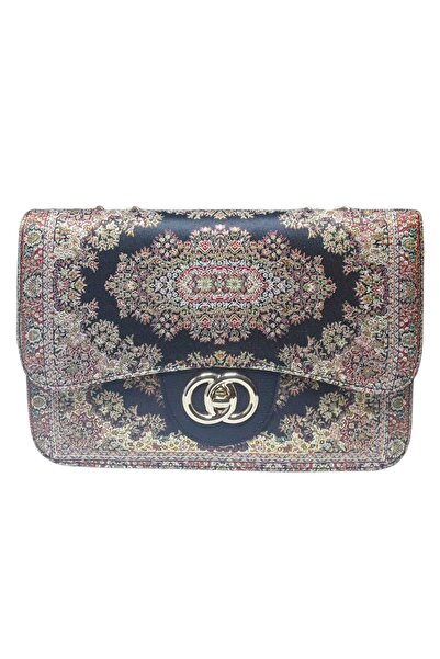 kapadokyahediyelik Woven Carpet Patterned Large Size Authentic Bag