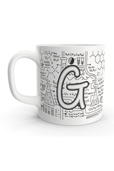Rock'n Fox Letter G Chemistry Formula Science Design Letter Mug
