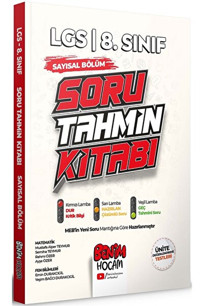 Benim Hocam Yayınları Benim Hocam 2022 Lgs 8. Sınıf Sayısal Bölüm Konu Özetli...