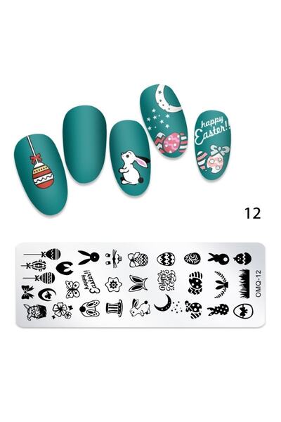 Beauty Box Easter Paskalya Nail Art Stampa Plakası Tırnak Stampası Stamper Tı...