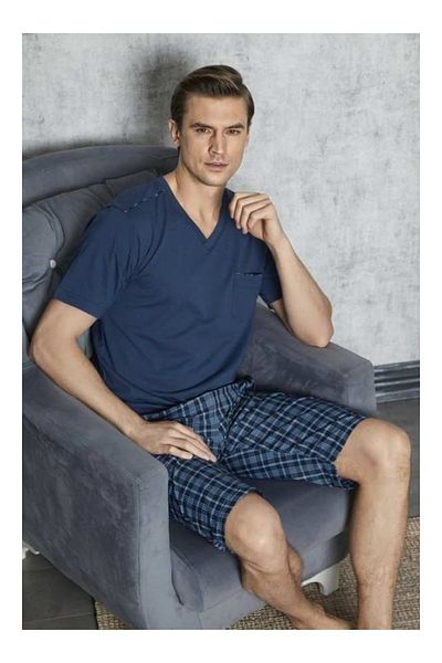KLY Costum Capri cu jumătate de mânecă pentru bărbați 7537