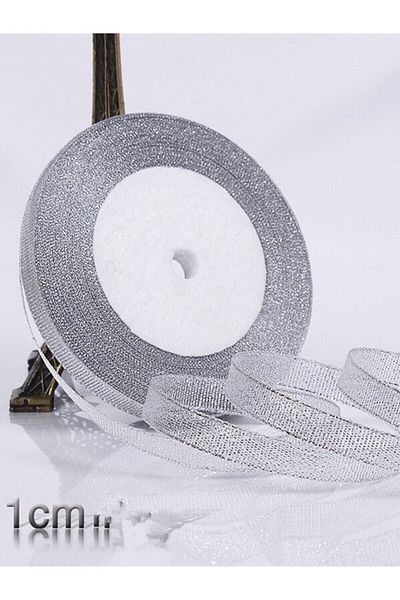 Netsan Etiket Ασημένια κορδέλα 1cm (100mt)